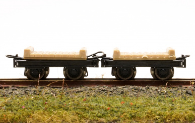 Roco 34607 (H0e) – 2-teiliges Set Brückenloren (offene Wagen) 