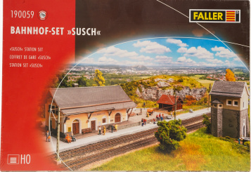 Faller 190059 (1:87) – Bausatz, Bahnhof-Set Susch (3 Gebäude) 