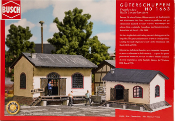 Busch 1663 (1:87) – Bausatz, Güterschuppen 