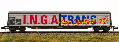 Hobbytrain H23473-1 (N) – Schiebewandwagen Habils -I.N.G.A. TRANS - 30 Jahre NCI- 
