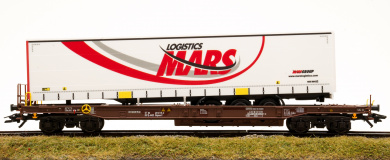 Märklin 47111-01 – Taschenwagen Sdgmns der AAE Cargo AG, MARS Logistics 