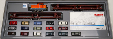 Märklin 2863 – 3-teiliger VW-Autotransportzug mit Werks-Diesellok 