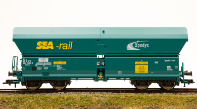 Fleischmann 552312 K – Großraumselbstentladewagen Falns -SEA-rail- der xpedys (SNCB) 