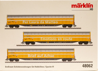 Märklin 48062 – 3-teiliges Großraum-Schiebewandwagen-Set Habbiillnss der Wascosa 