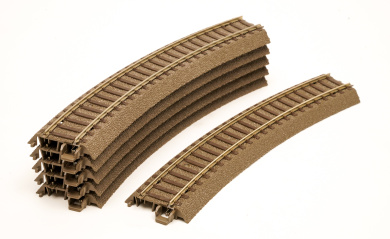 Trix 62130 – 6 x gebogenes C-Gleis, R1 = 360 mm / 30° 