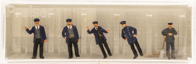 Preiser 12191 (1:87) – Lokführer, Heizer, Bedienstete ca. 1890-1925, 5 Figuren 