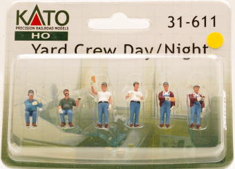 Kato 31-611 (1:87) – Yard Crew Tag/Nacht, 6 Figuren 