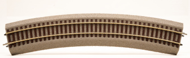 Roco 42525 – Gebogenes Gleis R5, 30° mit Bettung 