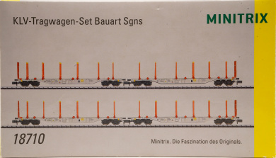 Minitrix 18710 – 4-teiliges KLV-Tragwagen-Set Sgns der AAE Cargo AG / Hector Rail AB 