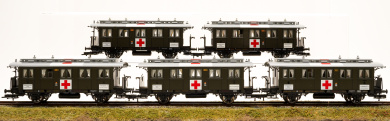 Roco (H0) – 5-teiliger Lazarettzug -Görlitz- der KPEV 