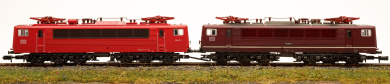 Minitrix 12506 – 2x Güterzug-Elektrolok BR 155 der DB AG, patiniert am Dach 