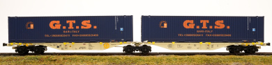 B-models 59400 – Doppel-Containertragwagen Sggmrss 90 der AAE 