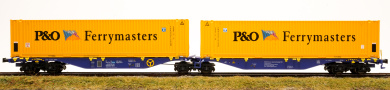 B-models 55100 – Doppel-Containertragwagen Sggmrss 90 der XRAIL 