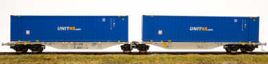 Mehano 58898 – Doppel-Containertragwagen Sggmrss 90 der AAE 