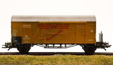 M+D 134 – Gedeckter Güterwagen Gs -HWE Markenräder- der DB 