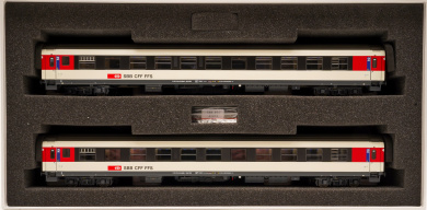LS Models 47274 – 2-teiliges RIC-Personenwagen-Set UIC-X der SBB 