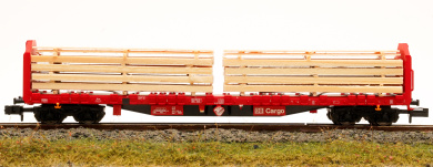 Minitrix 15650 – Holz-Transportwagen Roos 639 der DB Cargo 