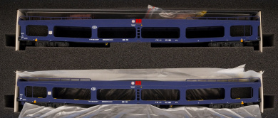 Jouef HJ4190 – 2-teiliges Autotransportwagen-Set DD DEV 66 der SNCB 