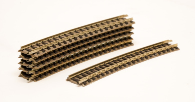 Fleischmann 9131 (N) – 6 x gebogenes Gleis R3, 15° 