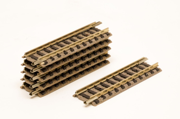 Fleischmann 9103 (N) – 6 x gerades Gleis, Länge 55,5 mm (halbe Standardlänge) 