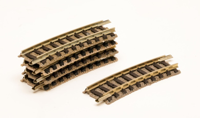 Fleischmann 9122 (N) – 5 x gebogenes Gleis R1, 15° 