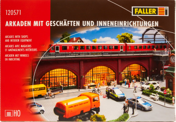 Faller 120571 (H0) – Bausatz Arkaden mit Geschäften und Inneneinrichtung 