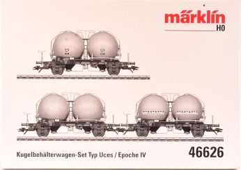 Märklin 46626 – 3-teiliges Kugelbehälterwagen-Set Uces der NS 