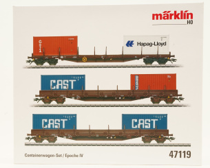 Märklin 47119 – 3-teiliges Containerwagen-Set der SNCB 
