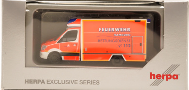 Herpa 919425 (1:87) – Mercedes-Benz Sprinter 13 RTW Feuerwehr Hamburg BF Bergedorf  
