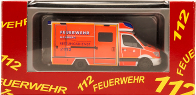 Herpa 919425 (1:87) – Mercedes-Benz Sprinter 13 RTW Feuerwehr Hamburg BF Bergedorf  
