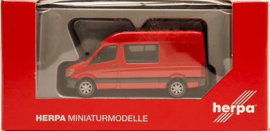 Herpa 091329-002 (1:87) – Mercedes-Benz Sprinter Halbbus Hochdach, rot 