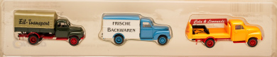 Brekina 241390 (1:87) – Lieferwagenset 25 Jahre Brekina Borgward Hanomag Opel Blitz 
