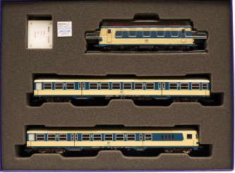 Roco 61484 – 3-teiliges Nahverkehrszug-Set BR 141 -Karlsruher Zug- der DB, digital (MM/DCC) & Sound  