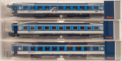Roco 6200002 – 3-teiliges Eurofima-Schnellzugwagen der CD 