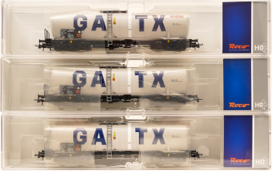Roco 67136 – 3-teiliges Kesselwagen-Set Zacns der GATX 