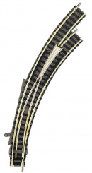 Fleischmann 9169 (N) – Bogenweiche rechts für Handbetrieb mit stromleitendem Herzstück 