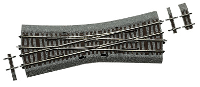 Roco 42546 – Einfache Kreuzungsweiche EKW15 mit Handantrieb & Bettung 