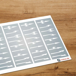Mobax DE-W-07-H0 – Pfeile-Set Stadt / Landstraße weiß 