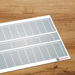 Mobax DE-W-08-H0 – Parkplatz-Set weiß (inkl. Übertragungsfolie) 