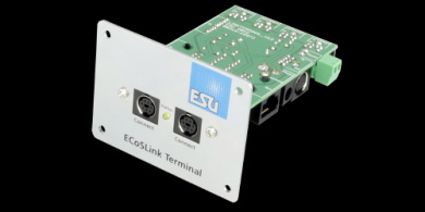 ESU 50099 – ECoSLink Terminal Busverteilerplatte, 6 Connect-Buchsen, mit 0,9m Kabel 