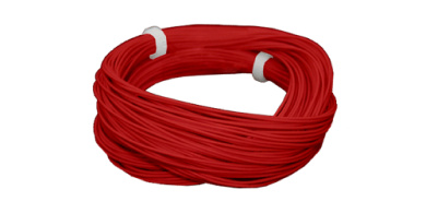 ESU 51943 – Hochflexibles Kabel, Durchmesser 0,5mm, AWG36, 10m Wickel, Farbe rot 