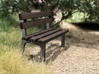 BIMM Modellbau BM301-7 (H0) – Bausatz 4x Parkbank Holz 