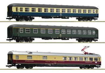 Roco 6200052 – 3-teiliges Schnellzugwagen-Set D 377 Hispania-Express der DB 