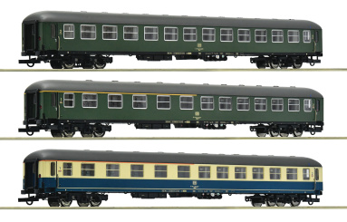 Roco 6200053 – 3-teiliges Schnellzugwagen-Set D 377 Hispania-Express der DB 