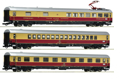 Roco 6200121 – 3-teiliges Schnellzugwagen-Set -Rheingold- der AKE-Eisenbahntouristik 