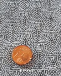 Juweela 28283 (H0) – FLEXWAY, 1 Segmente Pflasterstraße -Kopfstein Schuppe- Gerade 