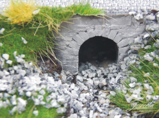 Juweela 28285 (H0) – Wasser Durchlässe Ziegel klein grau (4 Stück) 