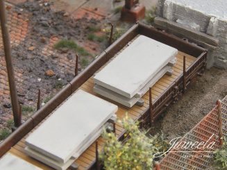 Juweela 28299 (H0) – Ladegut Betonplatten, grau (10 Stück) 