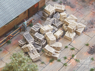 Juweela 28307 (H0) – Holzkisten, Mix 