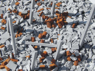 Juweela 28308 (H0) – Trümmer Industrie – ideal für Baustellen oder Schuttberge 